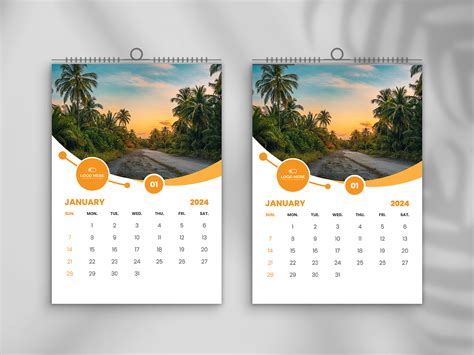 Calendar template design by Tanmoy Topu on Dribbble