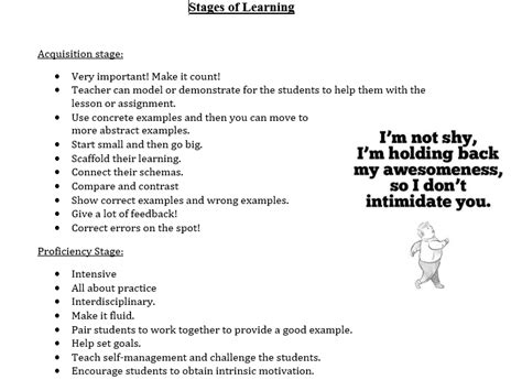 Five Stages of Learning