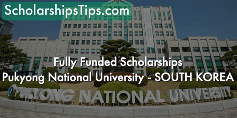 Fully Funded Scholarships, Pukyong National University, South Korea ...