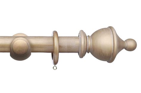 Integra 35mm Masterpiece Regency Urn Cream Gold Wooden Curtain Pole