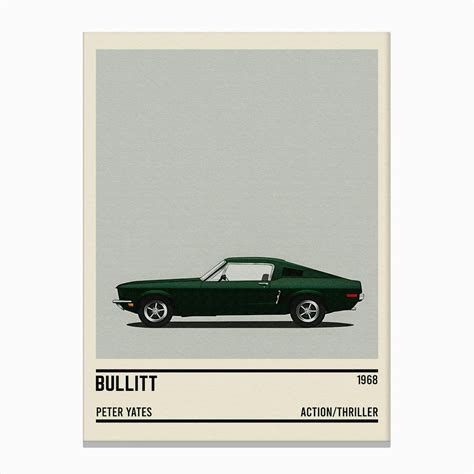 Bullitt Car Movie Canvas Print by DoubleT - Fy