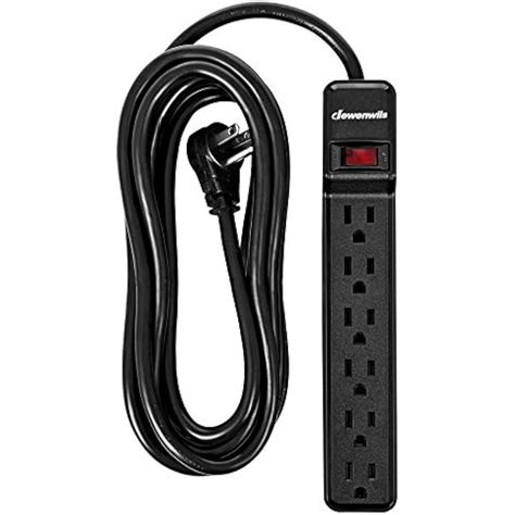 6-Outlet Power Strip Surge Protector 15 Ft Extra Long Extension Cord, Low Flat | eBay