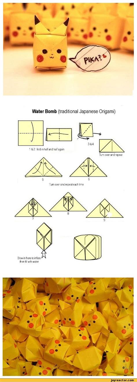 Origami Bild: Origami Anleitung Pikachu