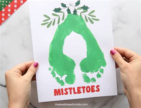 Mistletoes Footprint (Free Printable) - The Best Ideas for Kids