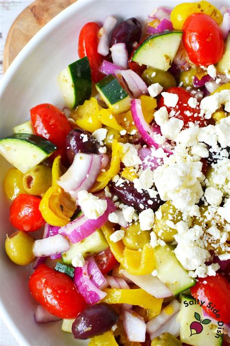 Summer Greek Salad with Feta Cheese | Salty Side Dish