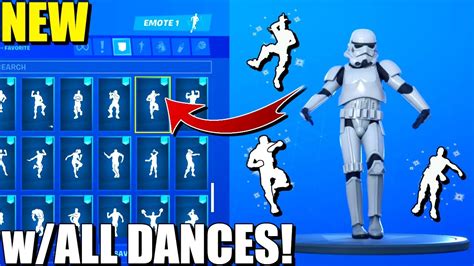 FORTNITE STORM TROOPER SKIN w/ALL DANCE EMOTES (FORTNITE X STAR WARS) - YouTube