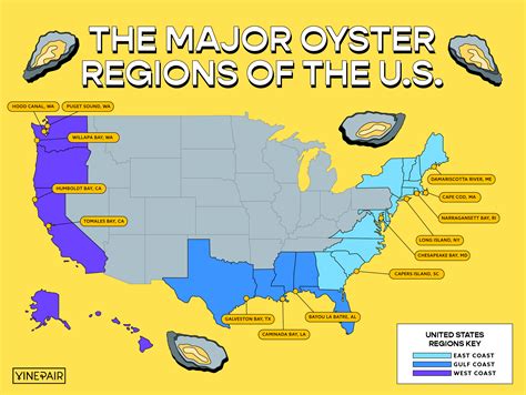 The Major Oyster Regions of the U.S. — and the Best Varieties From Each [MAP] | VinePair