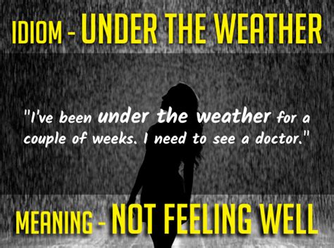 Idiom - Under The Weather - Funky English