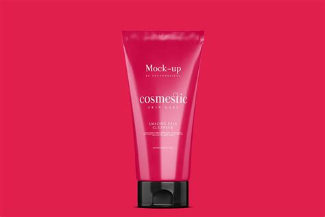 Cosmetic Tube Packaging Mockup PSD – Download PSD