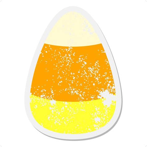 candy corn grunge sticker 11120378 Vector Art at Vecteezy