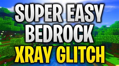 *NEW* EASY BEDROCK XRAY GLITCH! (Minecraft Bedrock X-Ray Glitch) - YouTube