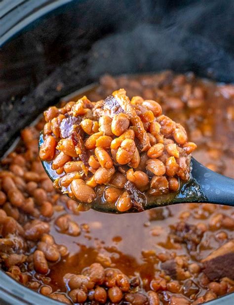 Slow Cooker Boston Baked Beans Recipe • Food, Folks and Fun