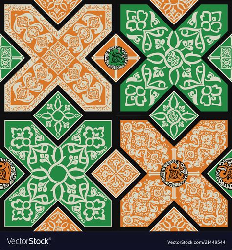 Persian tile pattern Royalty Free Vector Image