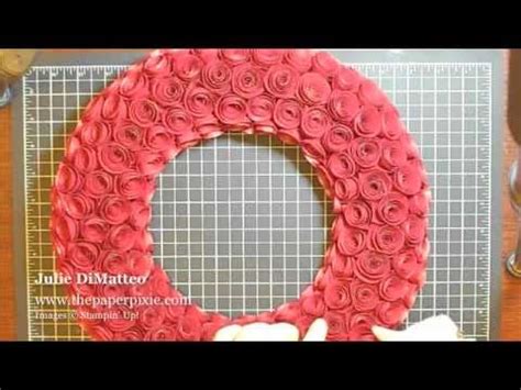 Paper Rose Wreath Tutorial - YouTube