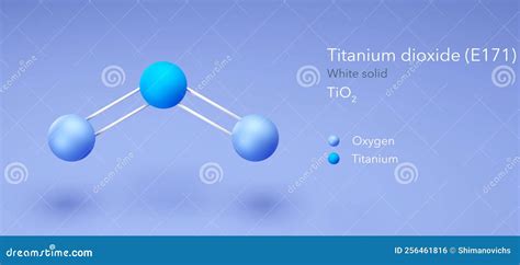 Titanium Dioxide, Molecular Structures, E171, Ball and Stick Model 3d ...