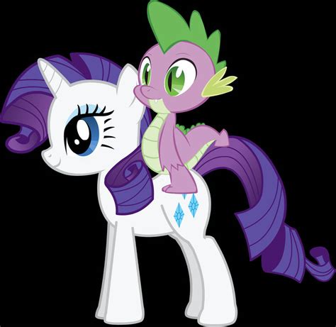 Spike on Rarity by anon11250 on DeviantArt