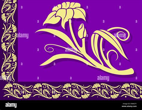 Floral border illustration hi-res stock photography and images - Alamy