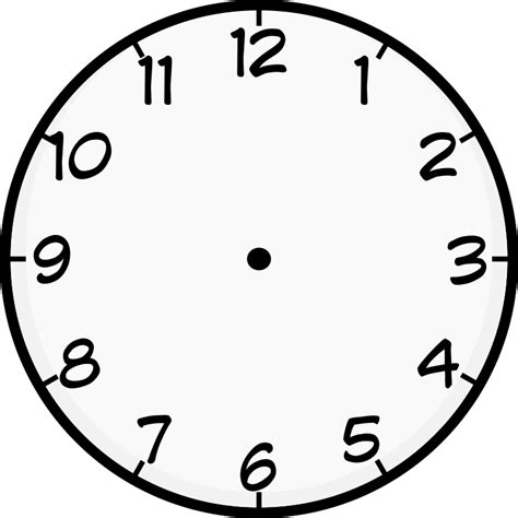 Clock Face Template Printable