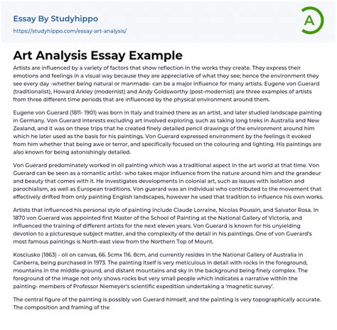 Art Analysis Essay Example | StudyHippo.com