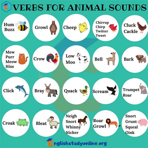 100+ Animal Sounds | Interesting Verbs for Animal Sounds in English ...