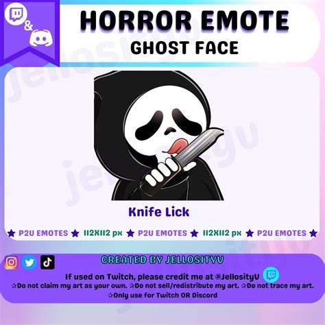 Horror Emote Scary Ghost Mask Man TWITCH&DISCORD P2U Emotes - Etsy