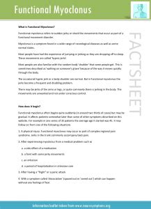 Functional Myoclonus – Functional Neurological Disorder (FND)