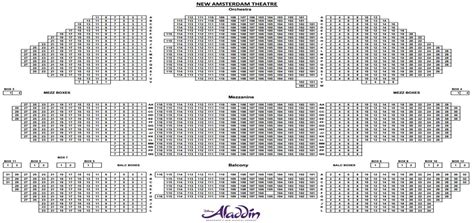 Aladdin Broadway Tickets - Orchestra Seat Area