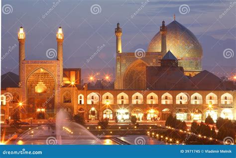 Night View of Esfahan, Iran Stock Image - Image of architecture, color ...