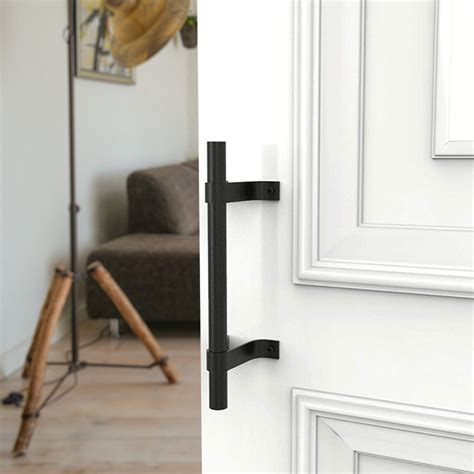 8" Rustic Barn Door Pull | Black Sliding Door Handle | MJC & CO