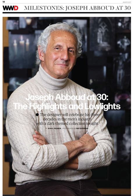 Joseph Abboud Celebrates 30 Years in Fashion Industry