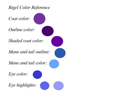 Prince Rigel color reference sheet by DanVaverick on DeviantArt