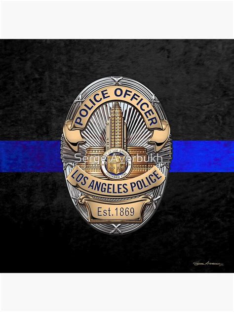 "Los Angeles Police Department - LAPD Police Officer Badge over The ...