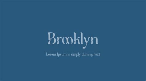 Brooklyn Font : Download Free for Desktop & Webfont