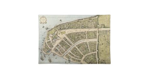 Vintage Map of New Amsterdam (1660) Cloth Placemat | Zazzle