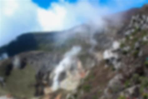 Blurred Background. Crater of Mount Gede, an active volcano in gede pangrango mountain National ...