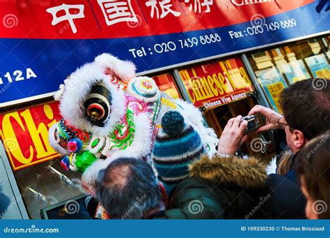 Red Lantern in Chinatown London Chinese New Year Editorial Image ...