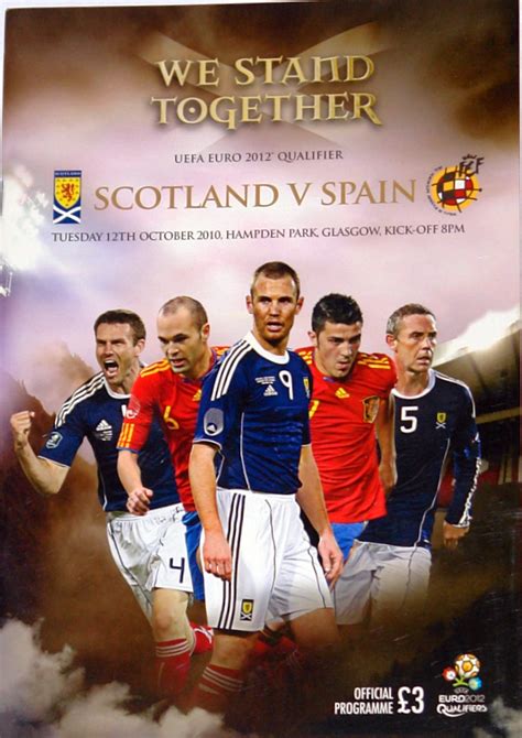 Scotland v Spain 2010 programme – Scottish Football Memorabilia