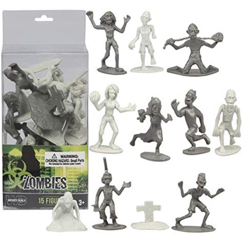 10 Pcs Zombie Action Figures - Unique Figurines Mix of Zombies, Pets, Graves, and Humans for ...