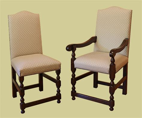 Oak Upholstered Dining Chairs for Period Table