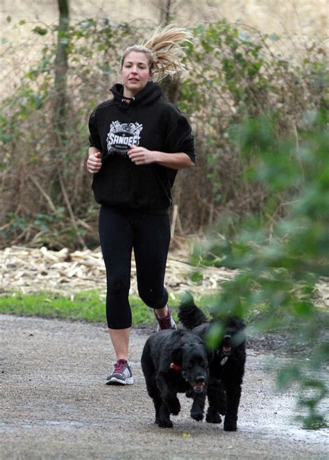 Gemma Atkinson Workout - Running in Forest Essex, January 2015 • CelebMafia