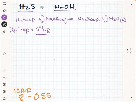 SOLVED:An aqueous solution of hydrosulfuric acid, H2 S(a q), reacts ...