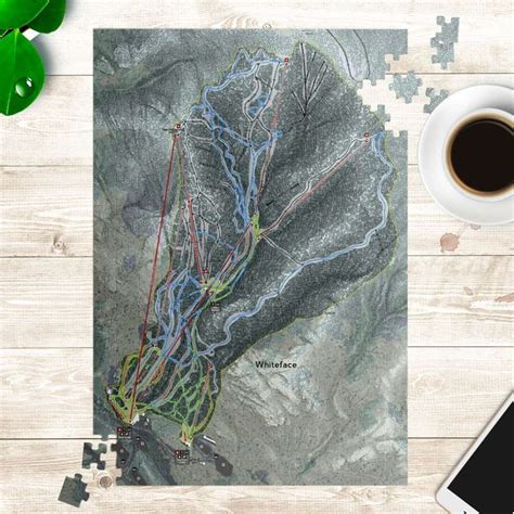 Whiteface, New York Ski Trail Map Puzzles | Whiteface, Ski trails, Map ...