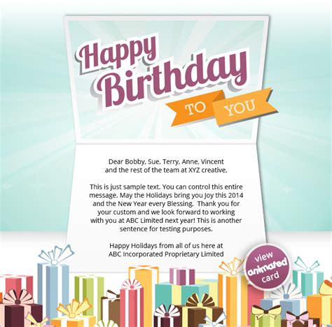 Corporate Birthday eCards | Employees & Clients Happy Birthday Cards