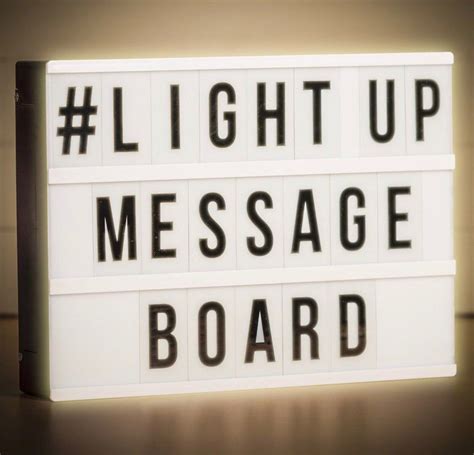 Light Up Message Board | Light up message board, Light up words, Light ...