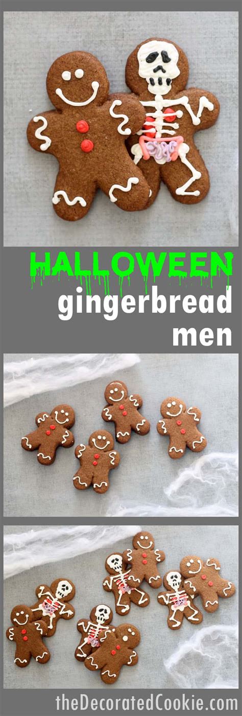 Halloween gingerbread man with anatomy -- scary Halloween cookies