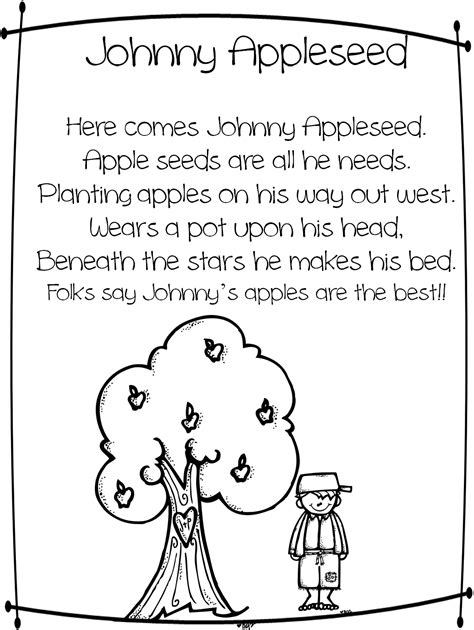 johnny appleseed coloring page - Clip Art Library