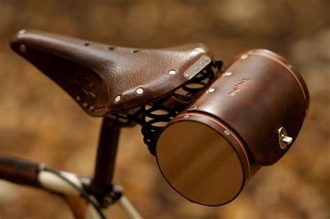 Seat Barrel Bag Leather Bicycle Saddle Bag