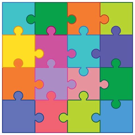 Free Vector | Colourful jigsaw puzzle background