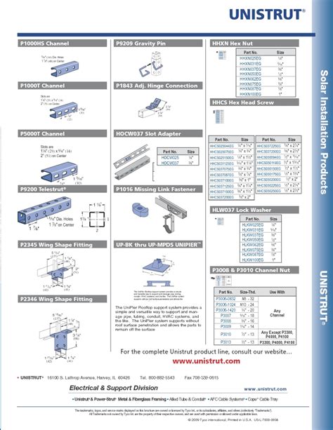 Unistrut Catalogs