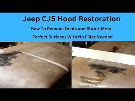 Jeep CJ5 Hood Restoration, Metalshaping...Body Filler Free Dent Repair ...